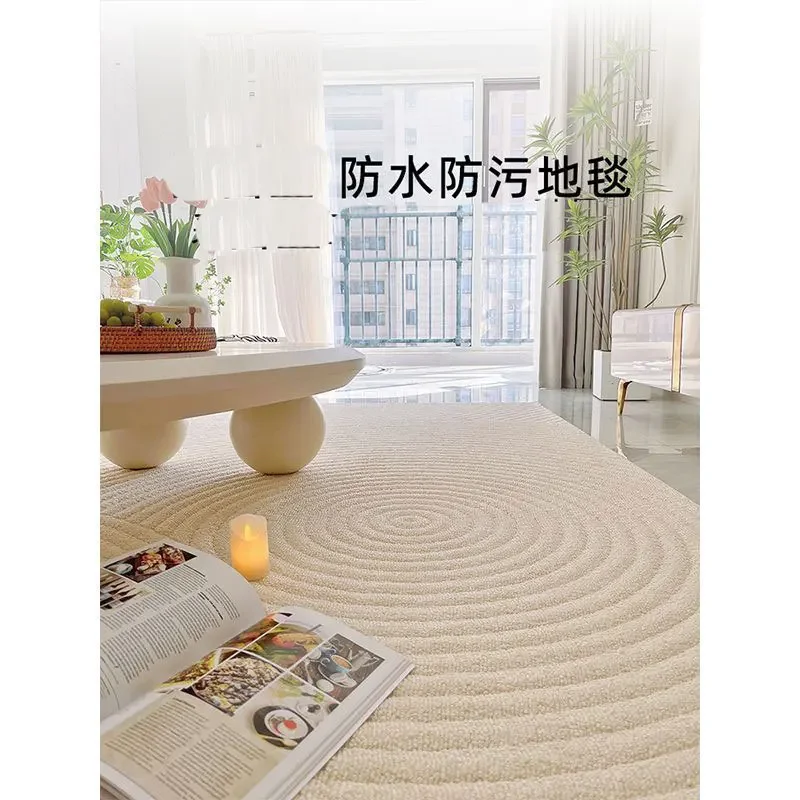 

Nordic wash free anti-fouling carpet waterproof Cream wind living room bedroom light luxury deluxe sofa cushion mat area rugs