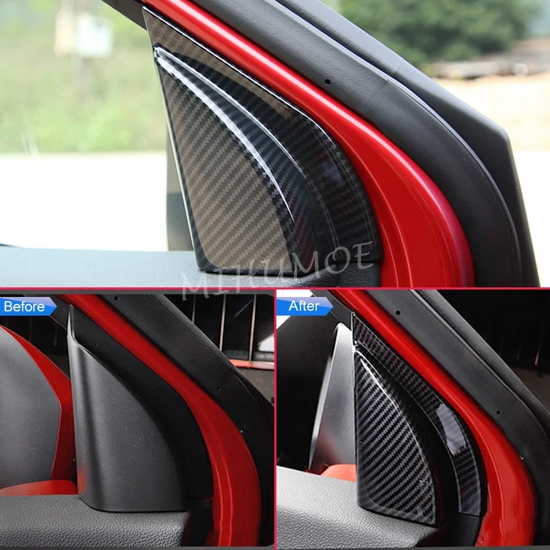 Carbon Fiber A-Pillar Trims For Mitsubishi Eclipse Cross 2018 2019 2020 2021 2022 2023 2024 Interior Accessories