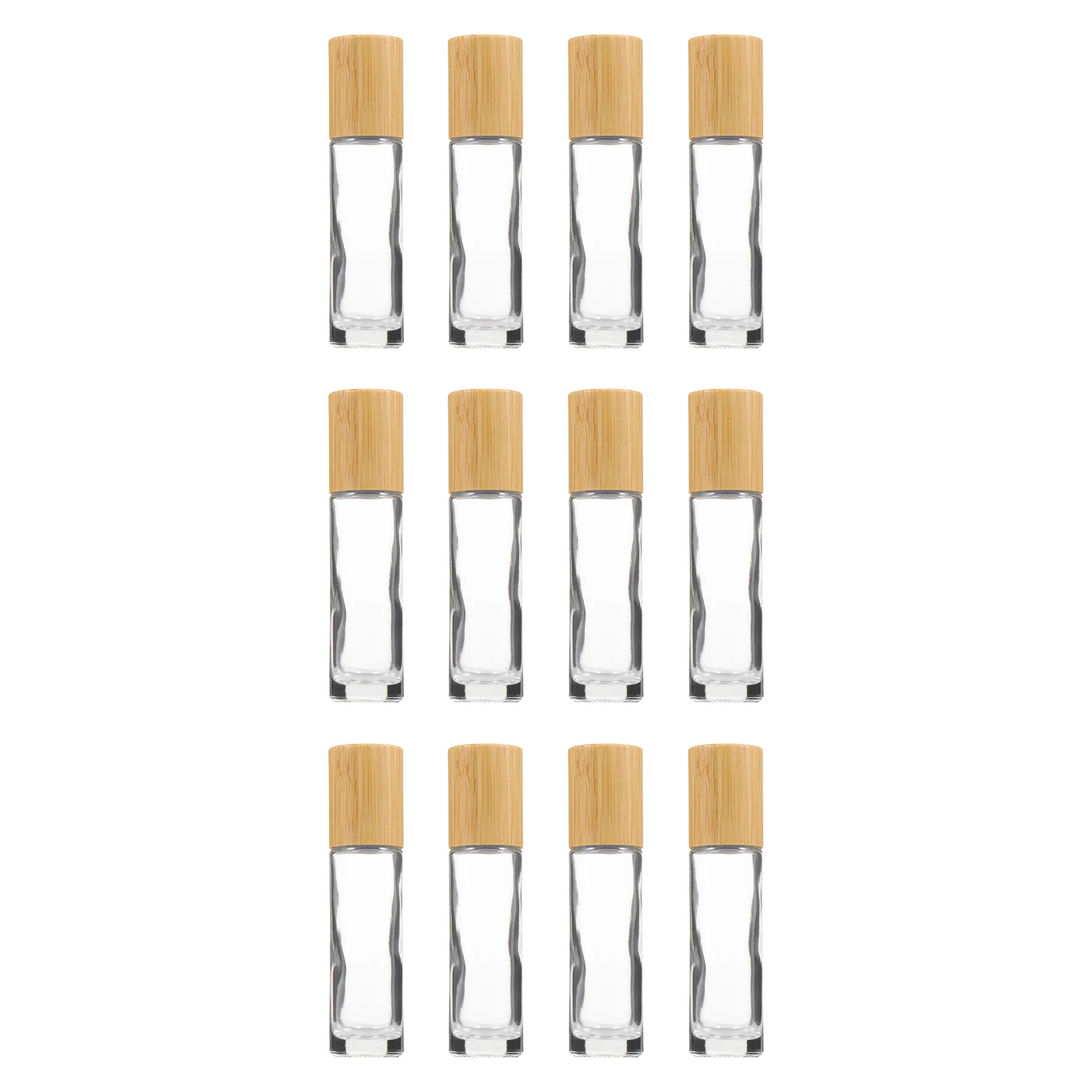 12Pcs 10Ml Refillable Glass Roller Bottles for Essential Oils Perfume Subpackaging Roll-on Containers Easy to Clean Compact