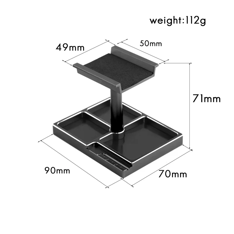 Цельная рабочая подставка, ремонтная станция, дисплей, платформа, черный металл для 1/18 1/24 радиоуправляемого автомобиля TRX4M SCX24 AX24 FCX24