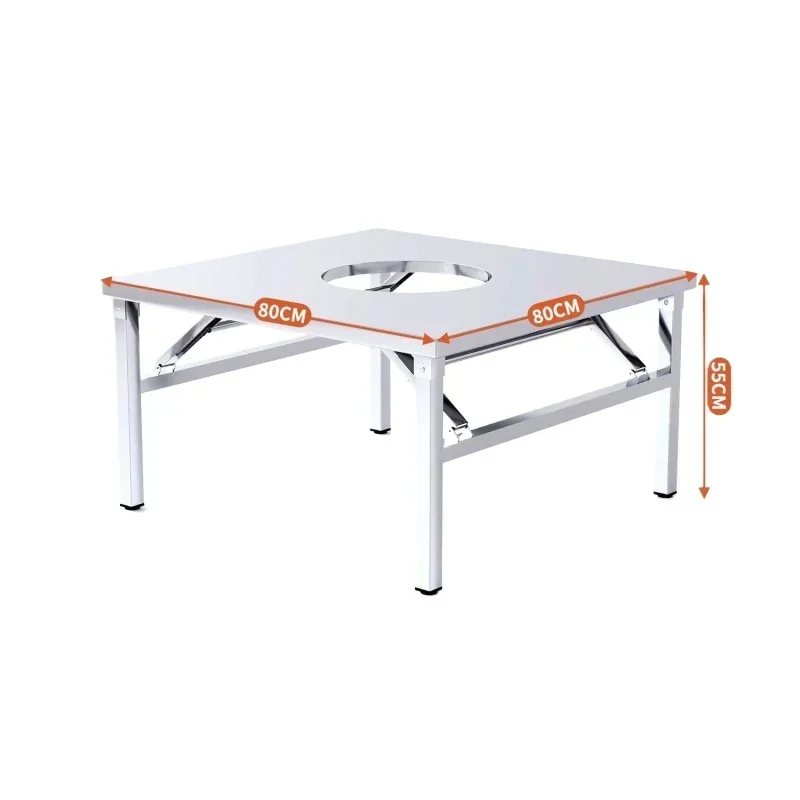 

Stainless steel grilling, restaurant foldable storage square table folding table