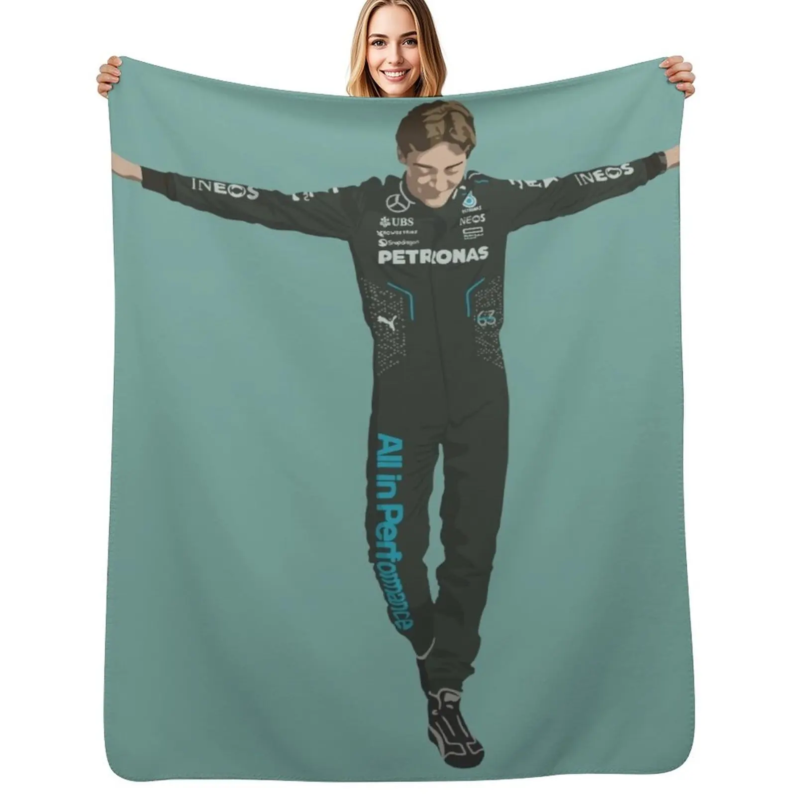 

George Russell Throw Blanket Designers Hairy Cute Luxury Throw Blanket