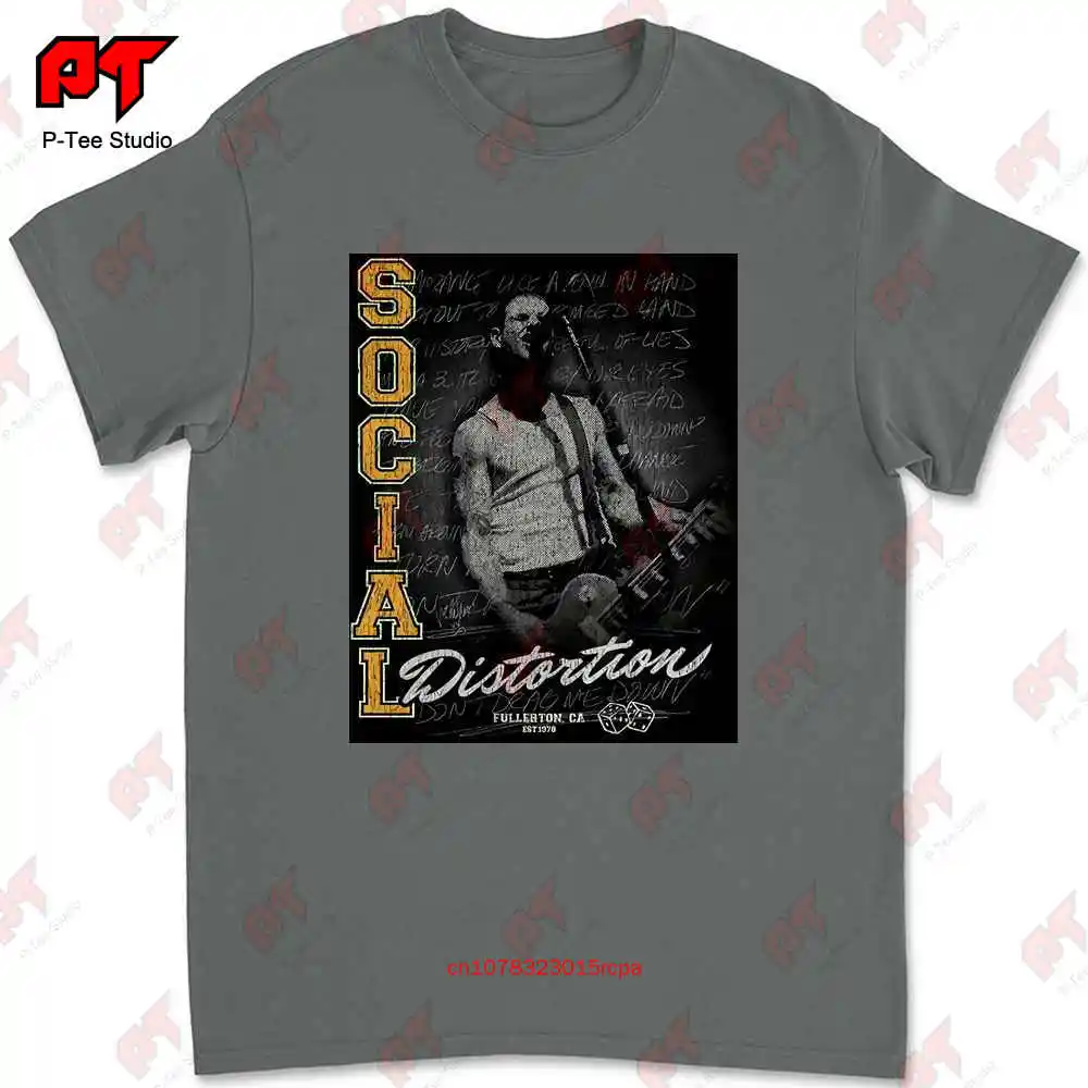 Social Distortion Athletics Distressed Band Logo T-shirt DEO5 image 5