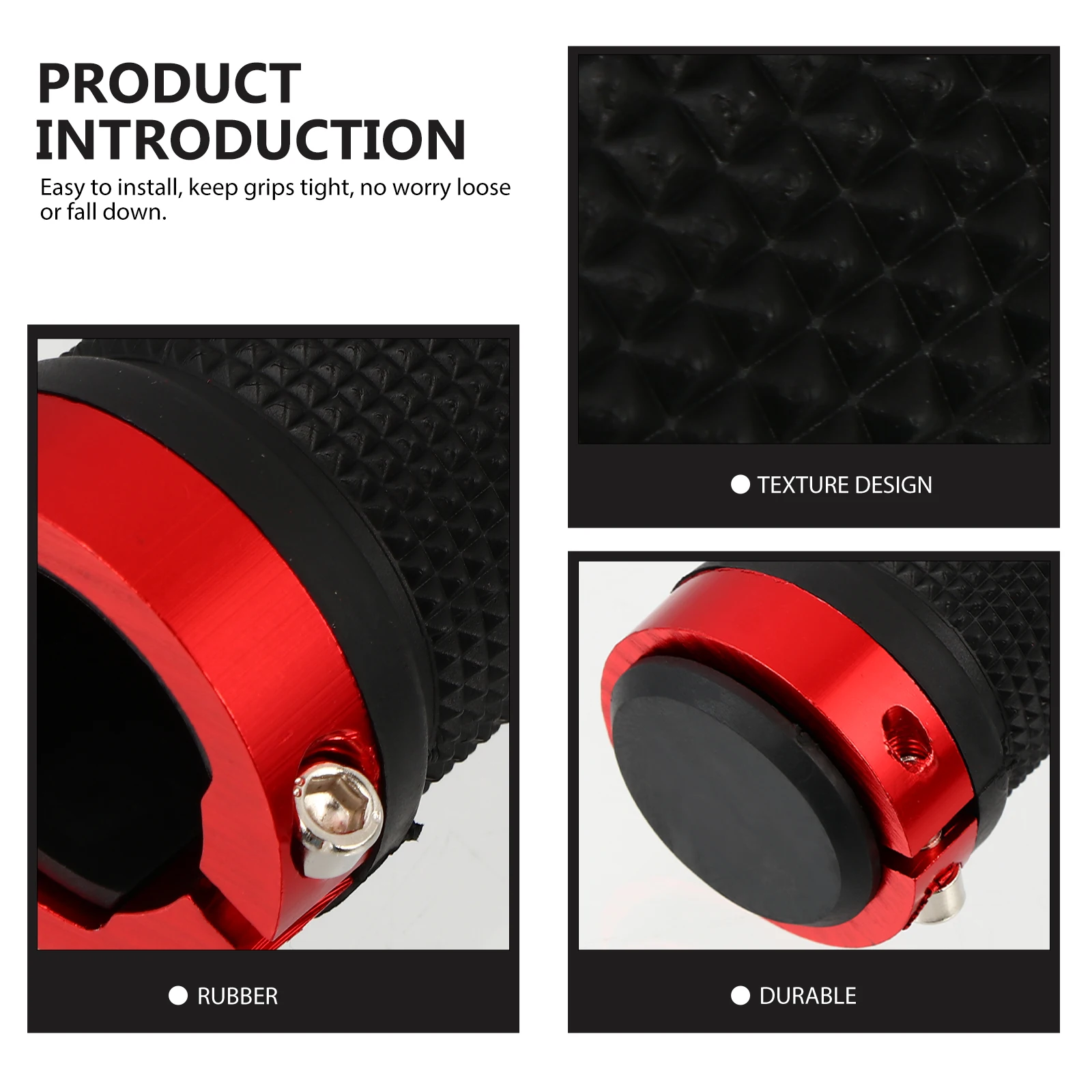 

4pcs 2 Pairs Anti-Slip Rubber Handle Covers Durable Bike Handlebar Grips Easy Install Hand Brake Covers Stylish Design For Cycle
