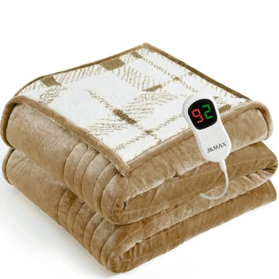 

Электрическое одеяло с подогревом, полноразмерное (183x213 см), фланелевое, с 10 уровнями нагрева, 5 режимами времени и защитой от перегрева