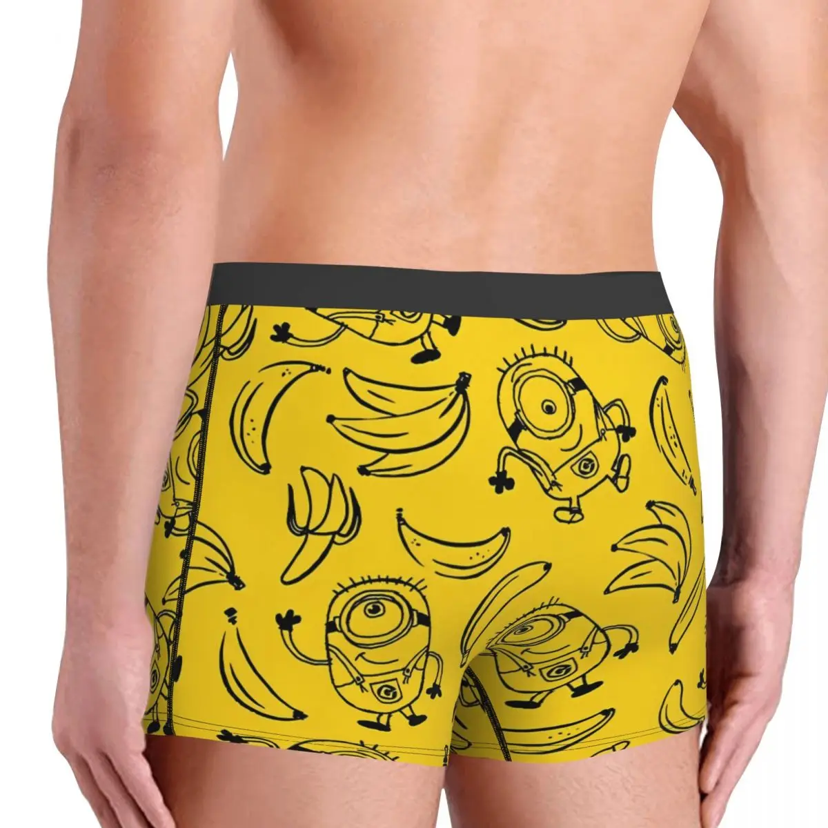 Personalizzato M-Miniones modello divertente boxer pantaloncini da uomo simpatico cartone animato film slip intimo novità mutande