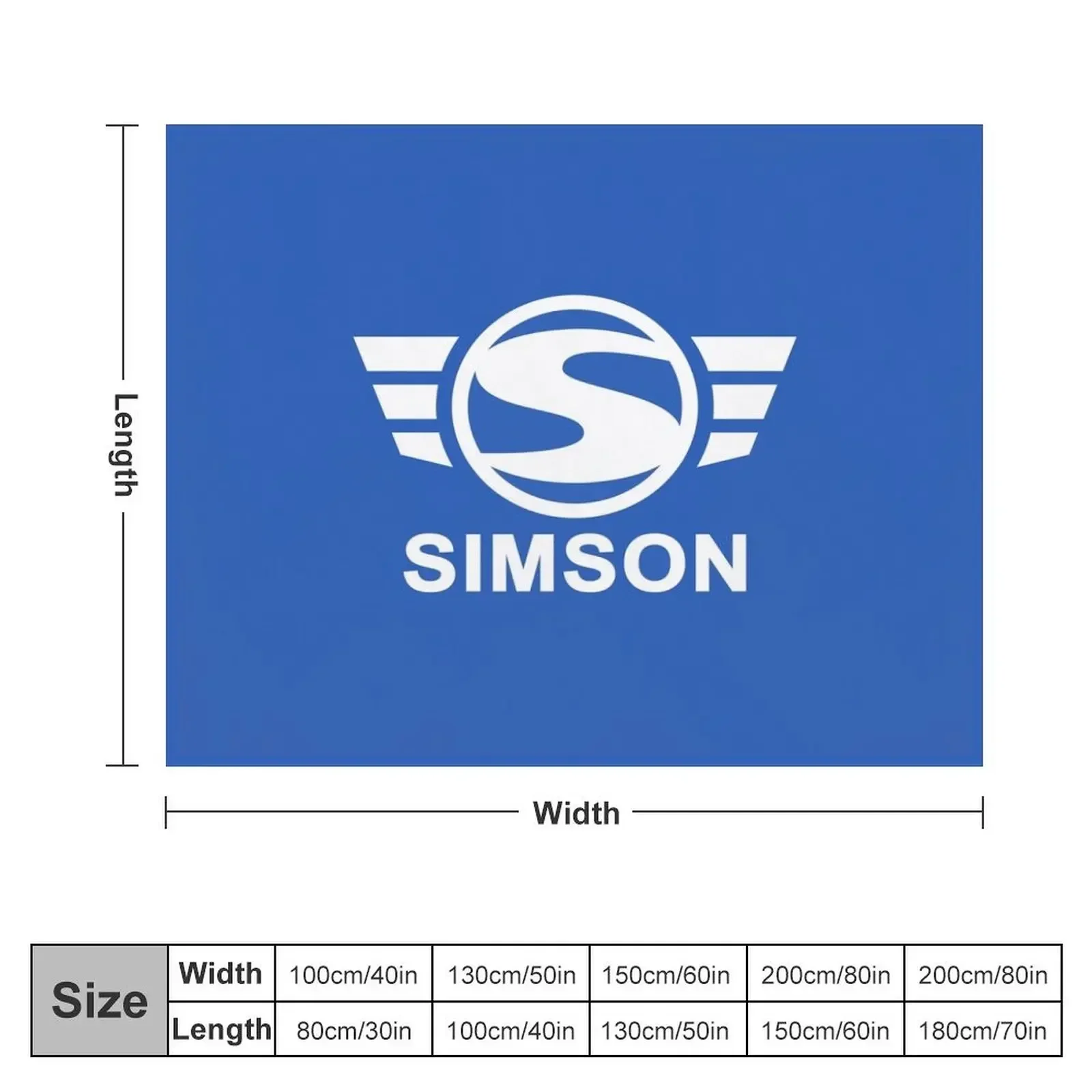 Simson logo (white) Throw Blanket Decorative Sofas Picnic Luxury Throw Blankets