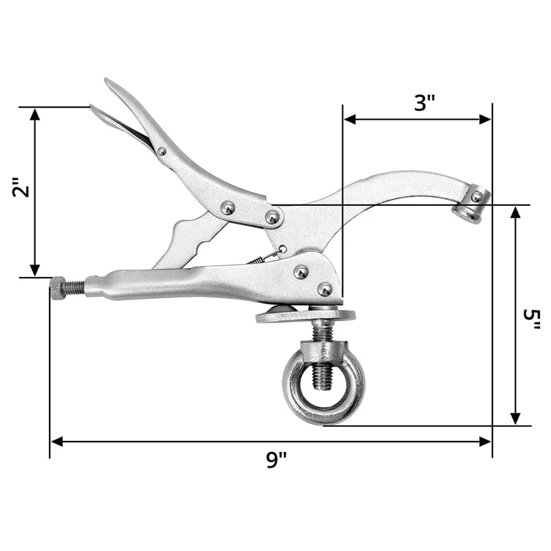 9 Inch Drill Press Vice Clamp Woodworking Holding With Lock And Release Lever Locking Pliers