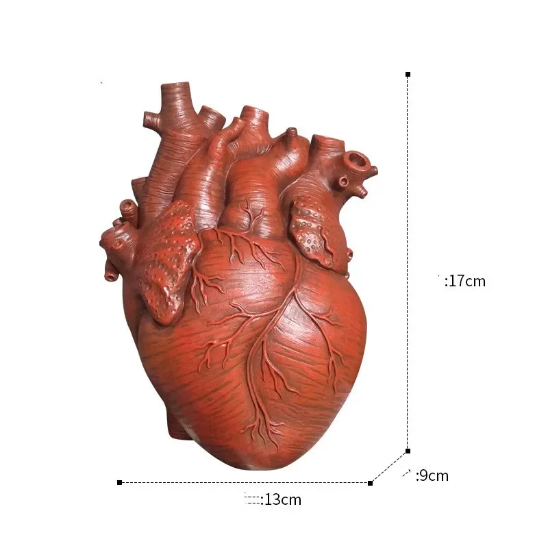 Nordische anatomische herzförmige Vase Harz Blumentopf für Tisch dekorative Anatomie themen orientierte Design Blumen halter für Tischplatte nach Hause