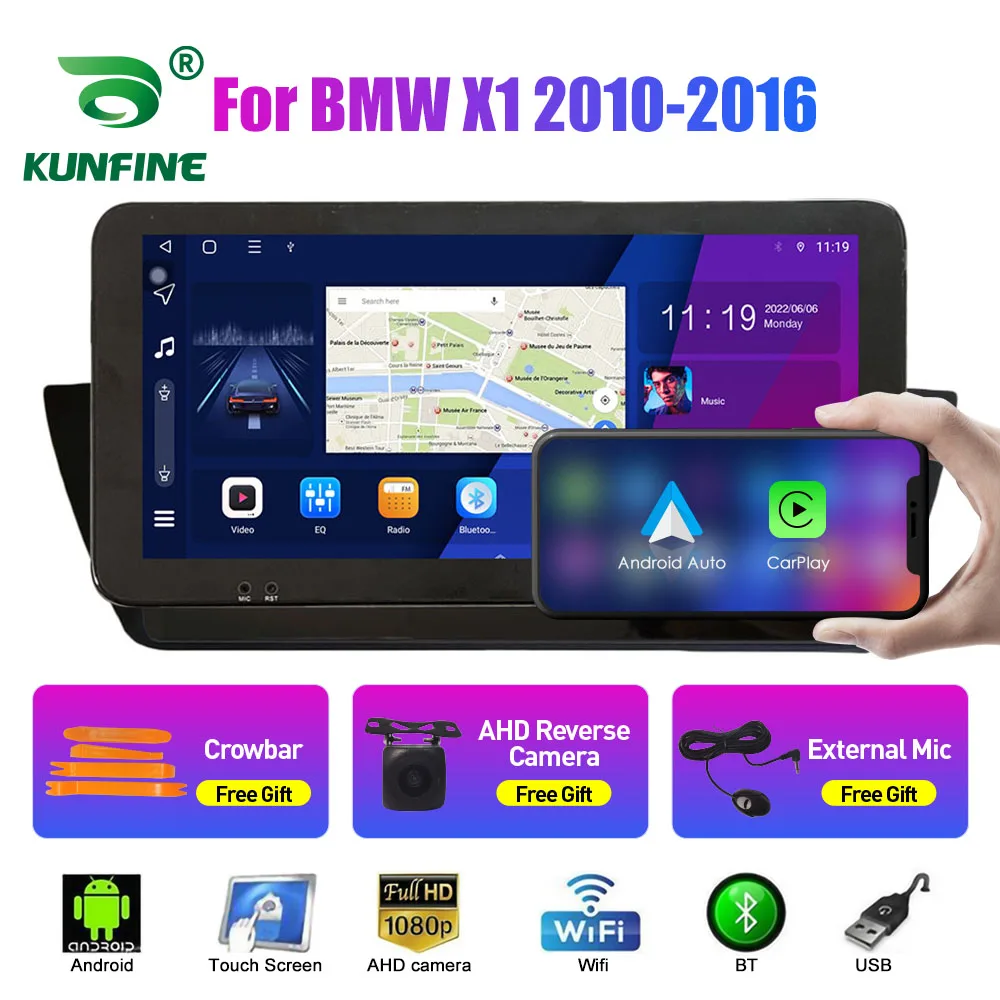 

10,33-дюймовый автомобильный радиоприемник для BMW X1 2010-2016 2Din Android, восьмиядерный автомобильный стерео DVD, GPS-навигатор, плеер QLED, экран Carplay