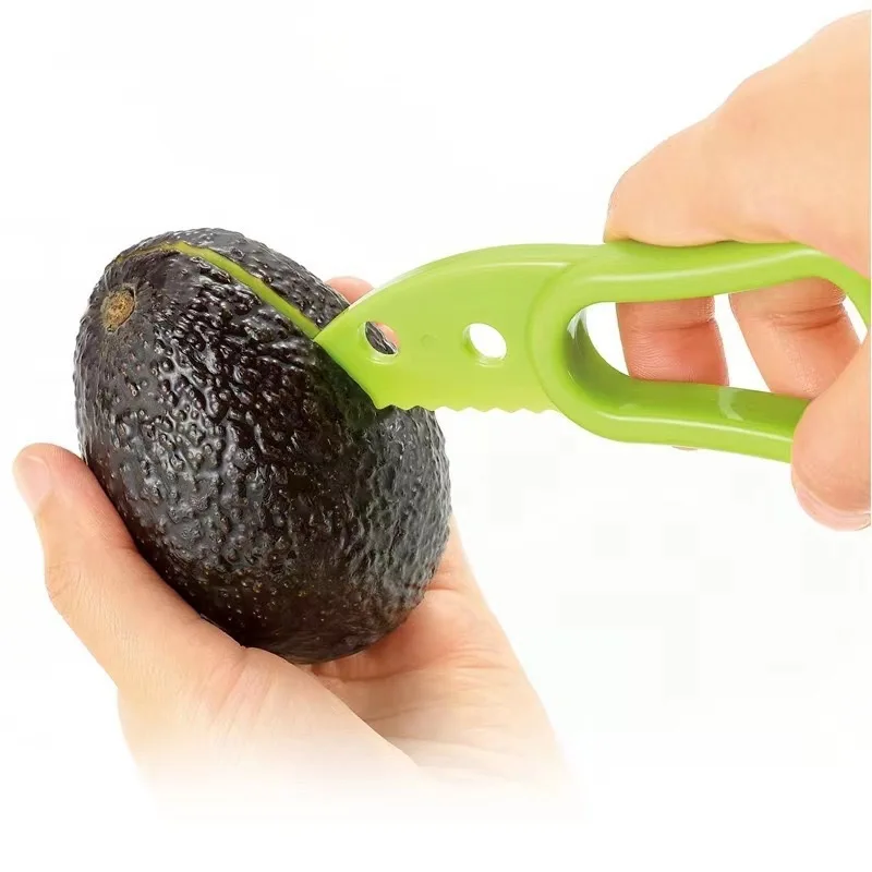Multi-functional 3In1 Avocado Slicer Shea Corer Household Peeler Cutter Pulp Separator Plastic Knife Kitchen Vegetable Tools
