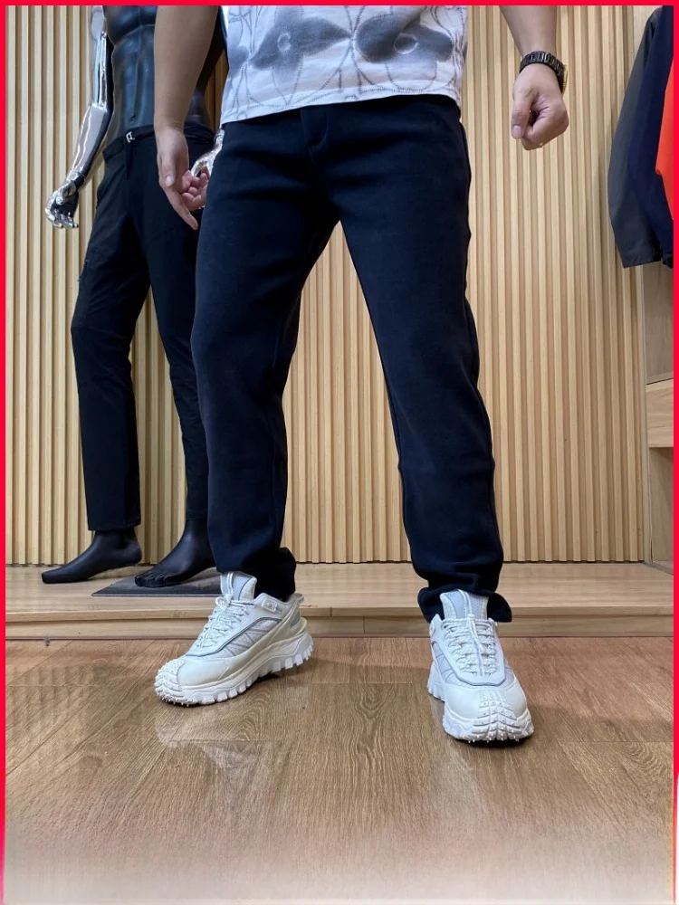 

Men's Retro Thiened Fce Lined Straight Leg Casual Pants Autumn Winter Commute Comfortable Warm Faion Urban Sle