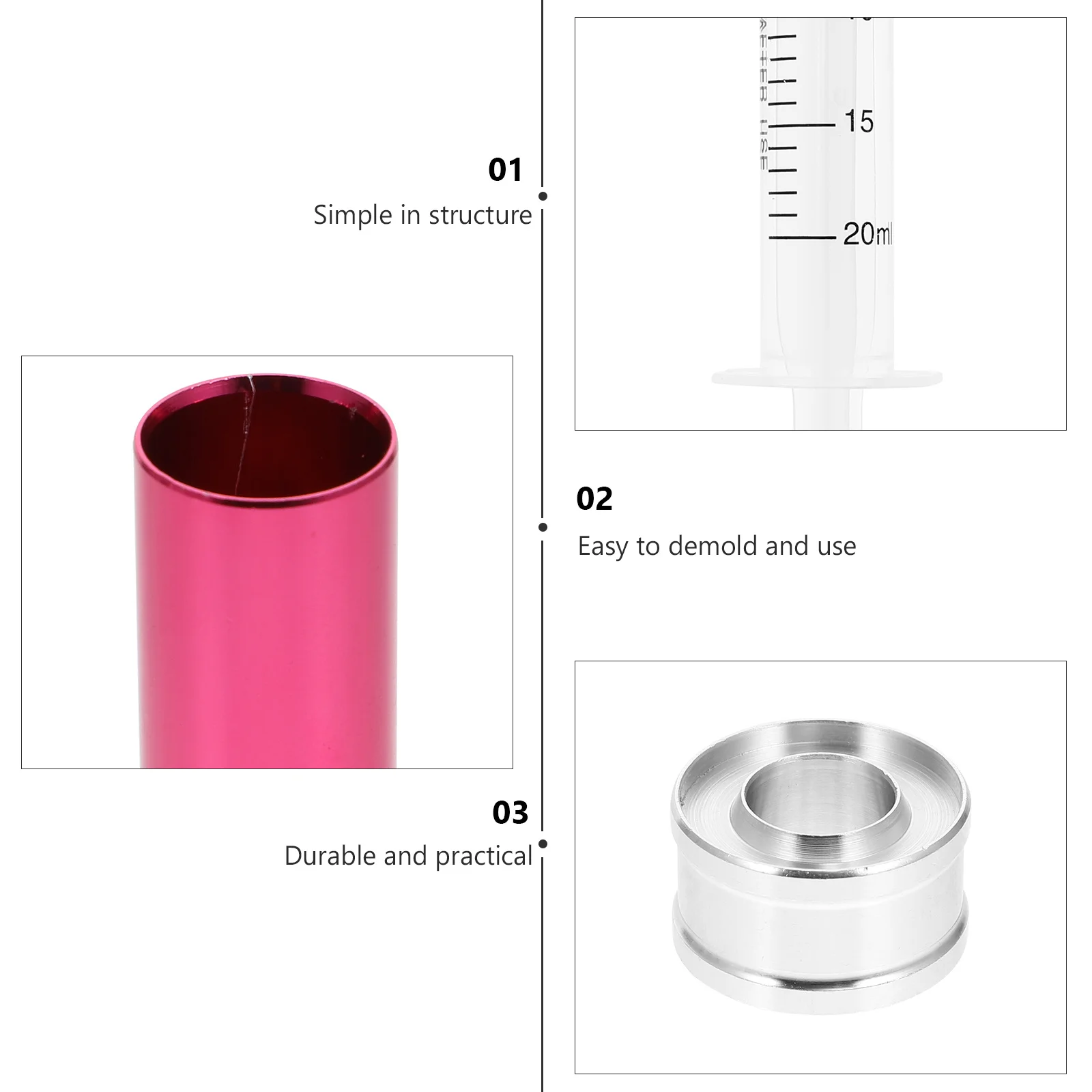 

1Set Lipstick Mold DIY Tool Practical Mold for Lipstick Making Set Durable Easy Use for DIY Lip Cream