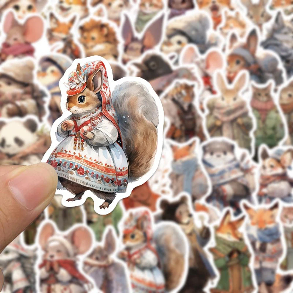 10/30/50pcs Winter Animals Cartoon Stickers Aesthetic Decals Kids Toys Graffiti Stationery Diary Laptop Cute Decoration Sticker