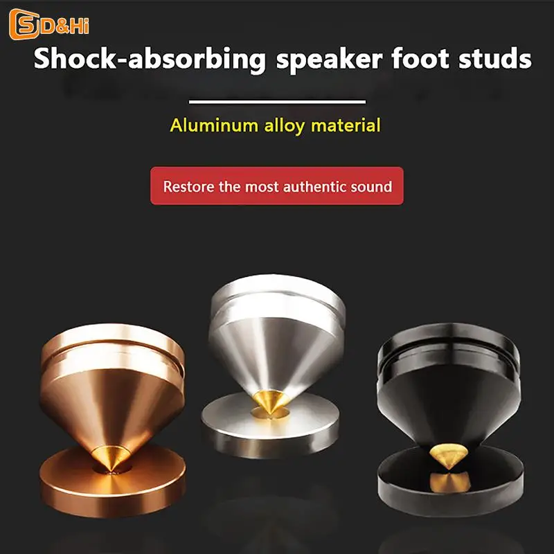 1pc HiFi Speaker Stand Feet Foot Pad Shock-absorbing Pins Aluminium Alloy Metal Foot Pads Sound Box Spikes Cone Floor Foot Nail