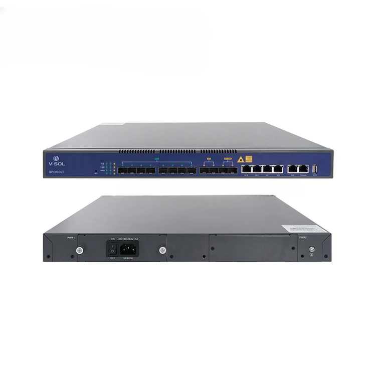 Vsol V1600D V1600D4-DP mini 4 port 8 port 16 port Epon Gpon OLT V1600G1-B Gpon with Class C++ C+++ SFP 1G 10G Fujitom Vsol OLT