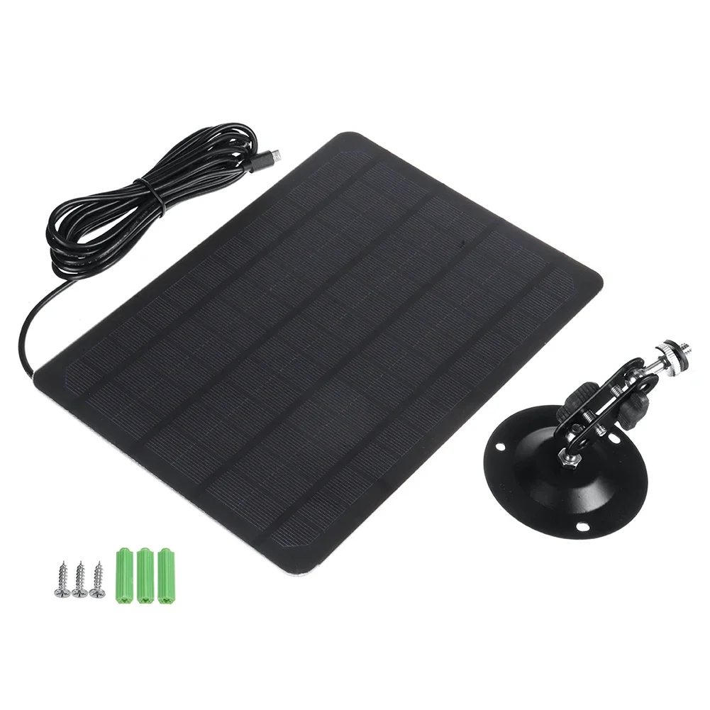 3/6/10W 5V/6V/37V Solar Panel Charging Waterproof Portable Solar Panel with Micro USB Charging for IP CCTV Surveillance Camera