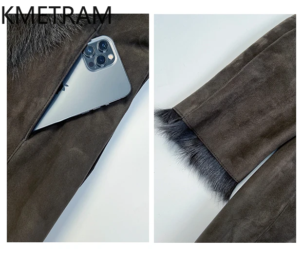 천연 염소 가죽 양모 양면 모피 코트 여성 고품질 긴 스타일 리얼 모피 자켓 겨울 여성 의류 2025 abrigos