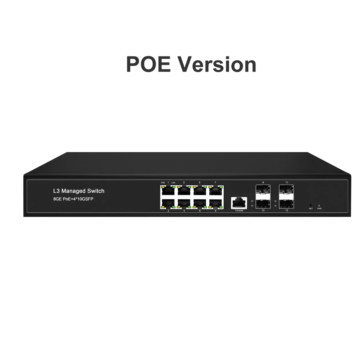 4*10G Uplink L3 Managed 10/100/1000Mbps Giga 8 Ports POE/Non POE Switch