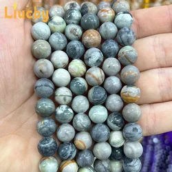Natural Stone Yellow Picasso Jaspers HandmadeBeads For Jewelry Making DIY Accessories Charm Bracelet 15