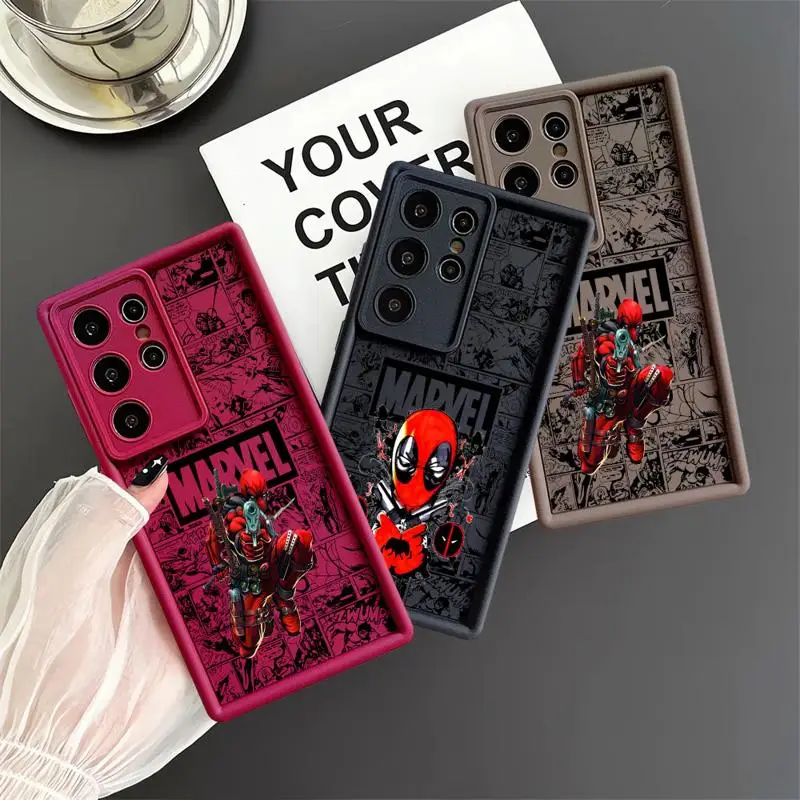 phone cases for Samsung Galaxy S24 Ultra S23 FE S20 S21 S23fe A20 A20s Angel Eye Ladder funda Cover Marvel Comic Deluxe Deadpool