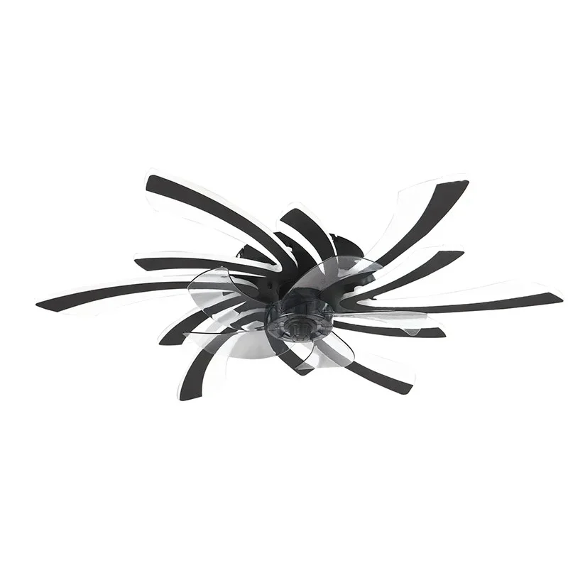 Modern Bedroom Silent Fan with Ceiling Light and Remote Control Chandelier Timer Reversible 6 Speed Home Light Emitting