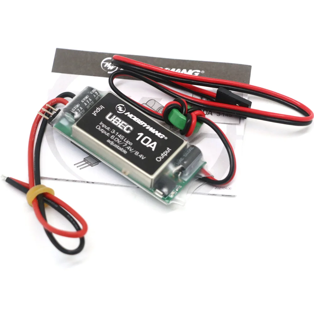 Hobbywing Waterproof UBEC 10A Voltage Regulator Module 3-14S 6 / 7.4 / 8.4V 10A Adjustable BEC High Voltage for RC Car Parts