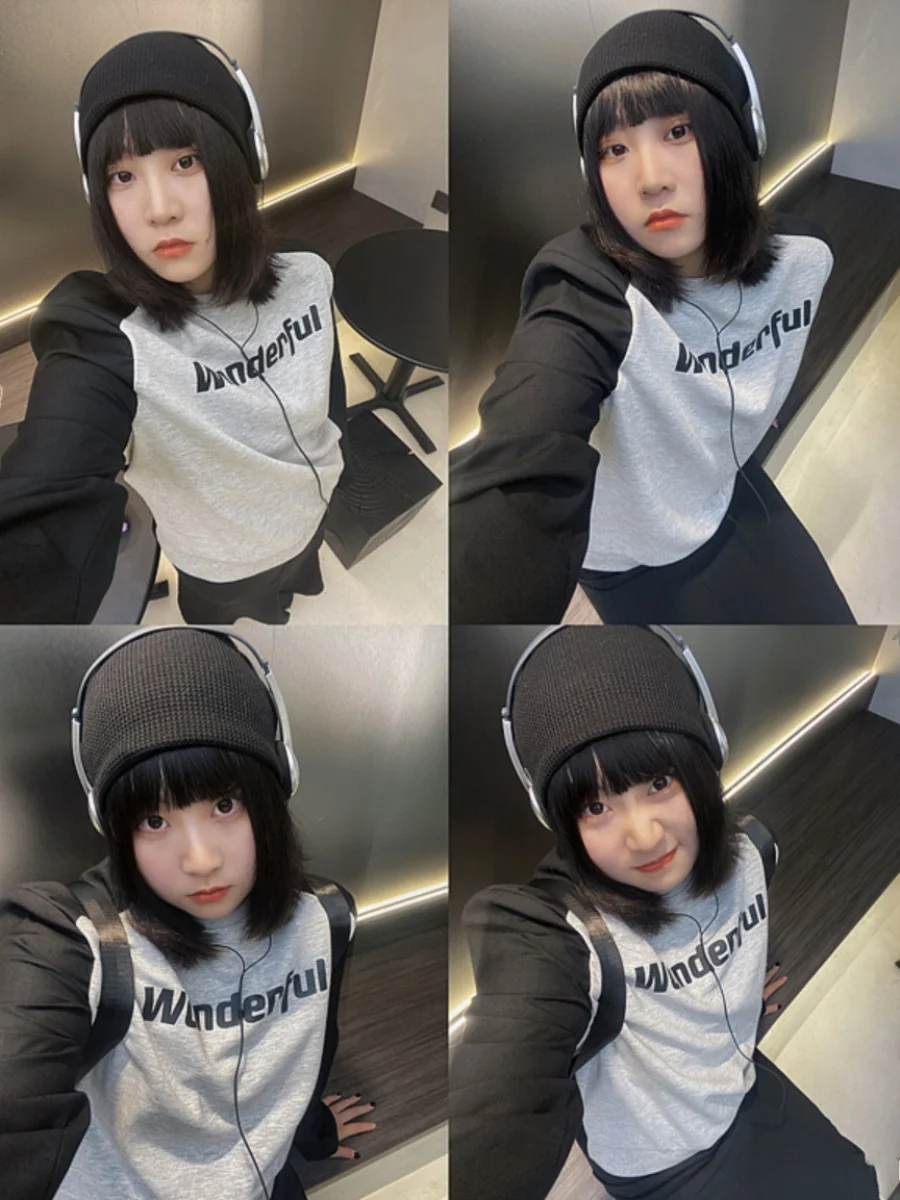 

Уличный стильный свитшот оверсайз с пэчворком, буквенным принтом и подплечниками, новинка весна-осень для женщин больших размеров