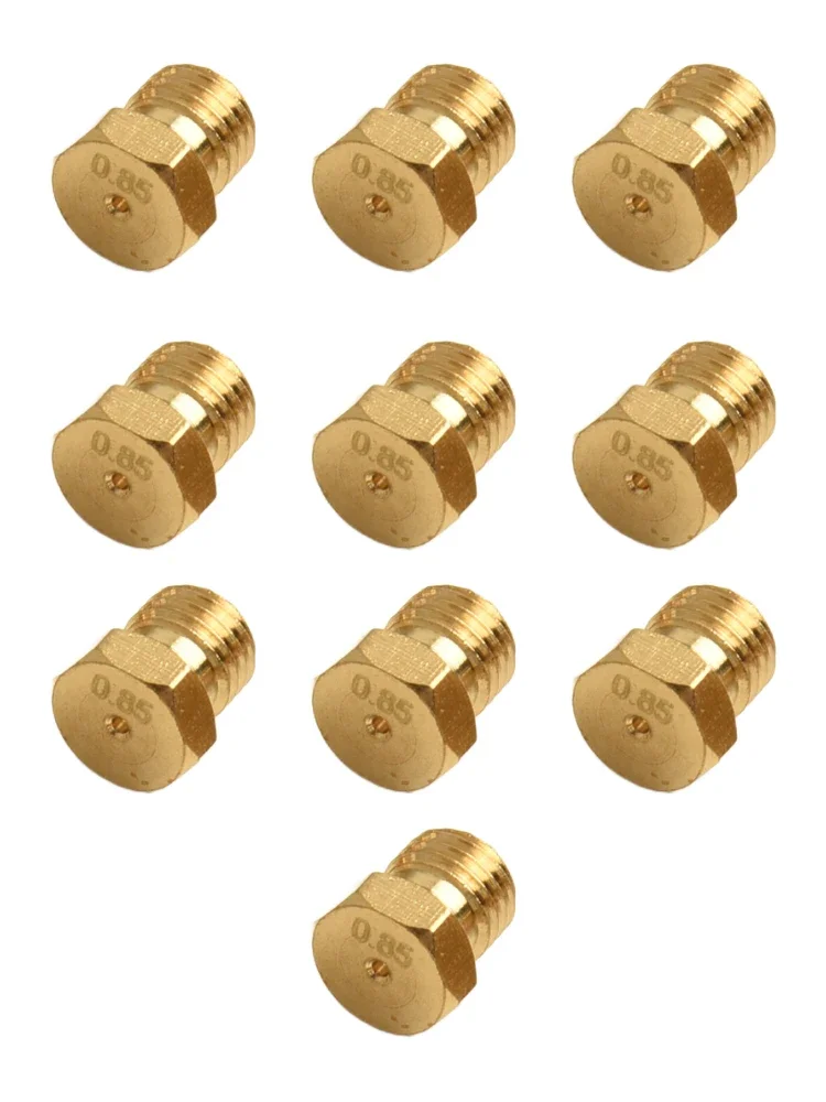 M6 Threaded Brass Injector Set Ten High Performance Thermal Nozzles Designed to Enhance Your Cooking Experience
