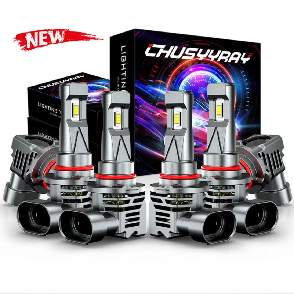 

XWQHJW Car lights 6X 6000K LED Headlight+Fog Light FOR 2003-2006 Chevy Silverado 1500 2500 3500 HD Car accsesories