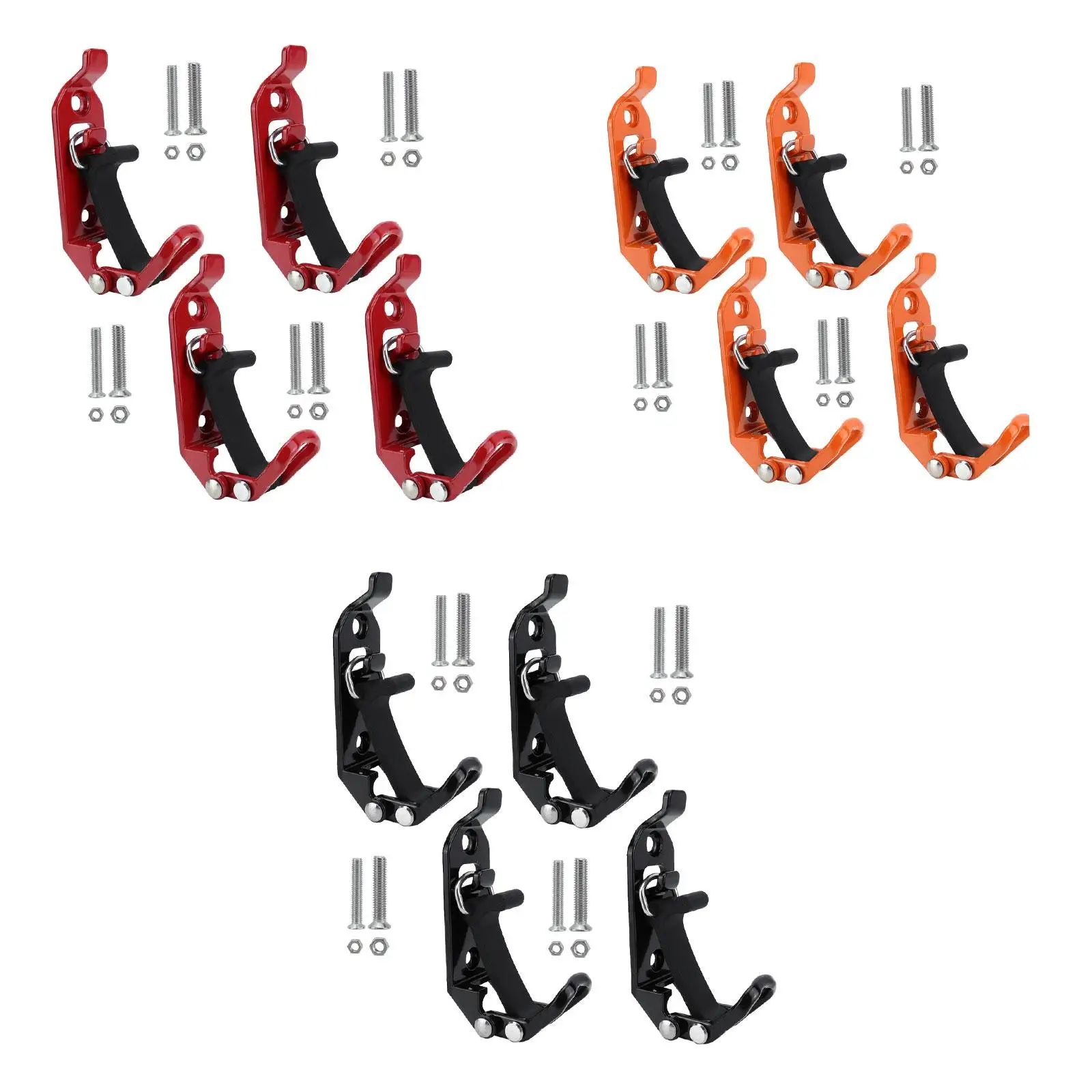 4Pcs Metal Rubber Clamps Equipment Truck Axe Holder Mount Kit Car Accessories Garage Storage Heavy Duty Shovel Holder for Truck