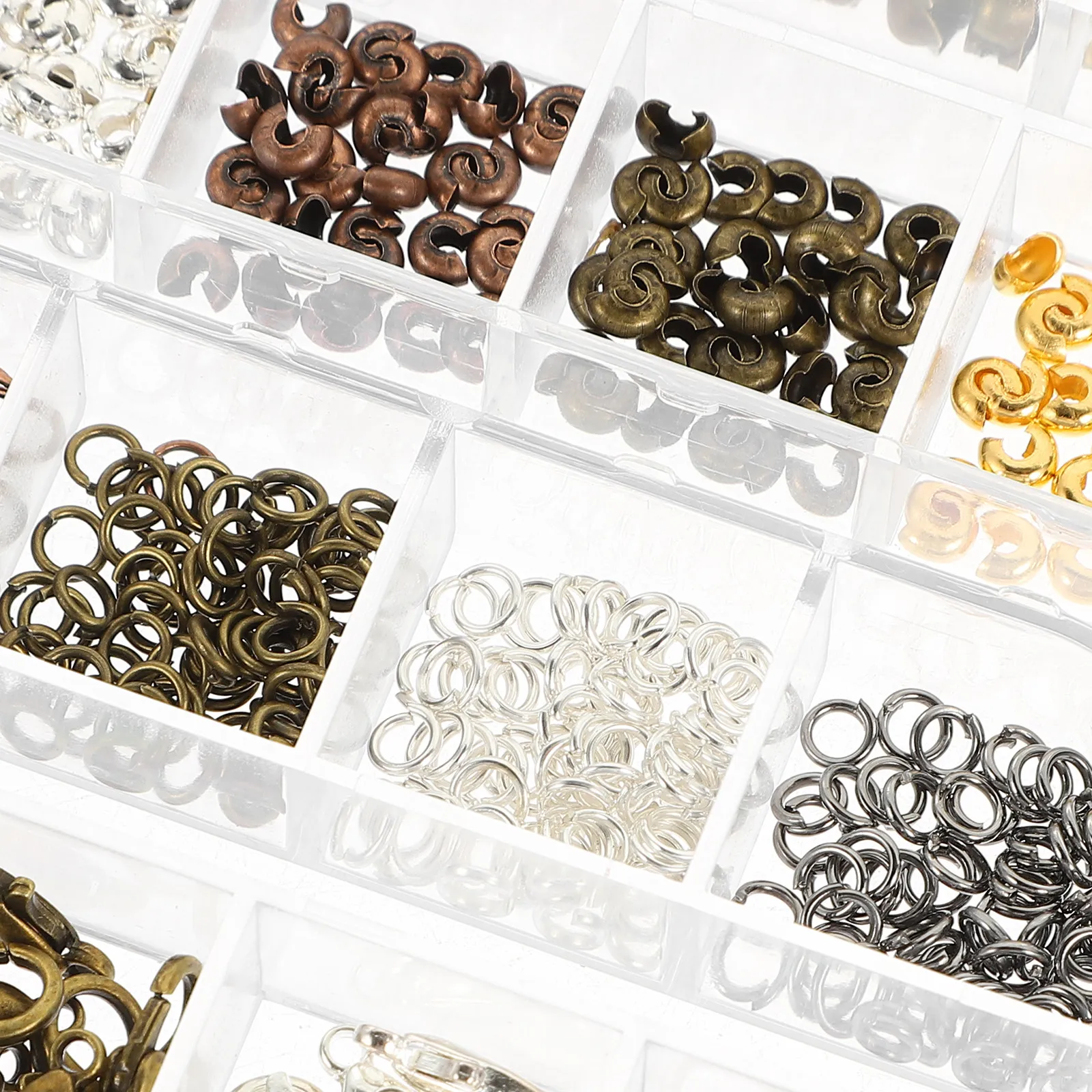 

782Pcs Lobster Clasps DIY Jewelry Findings Kit Premium Metal Open Jump Rings for Necklace Bracelet Earring Pendant Making