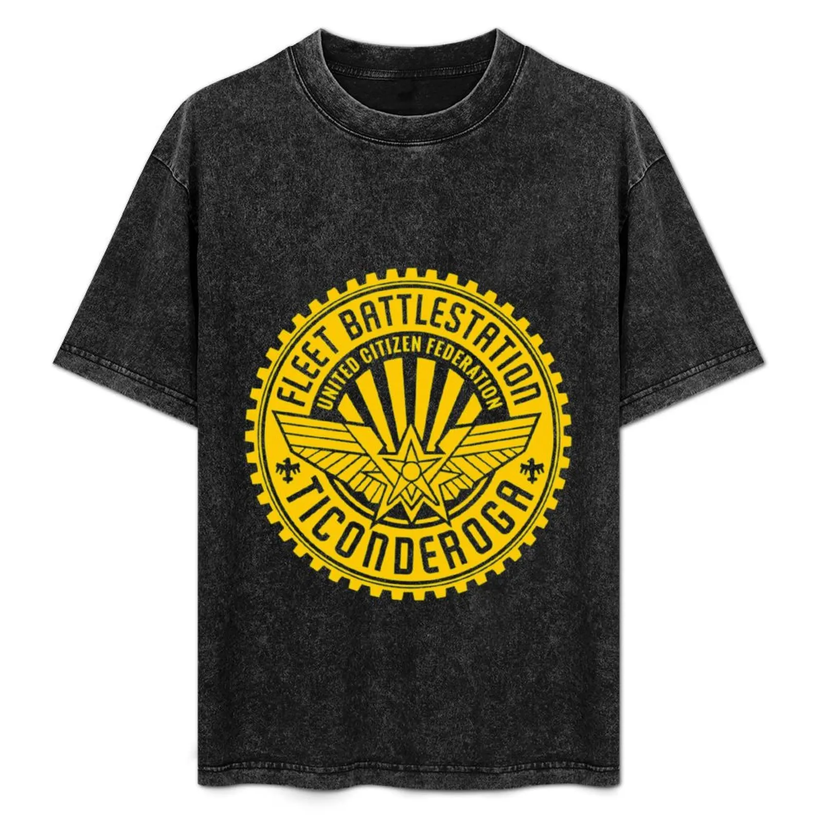 

Fleet Battlestation Ticonderoga Shirt T-Shirt Work Basic Short Sleeve Top