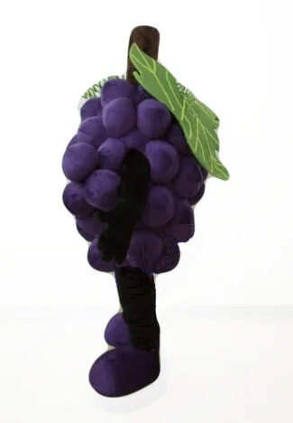 Fresh Purple Grape Mascot Costume with Leaves adult size cartoon grape theme anime cosplay costumes carnival fancy dress 2507