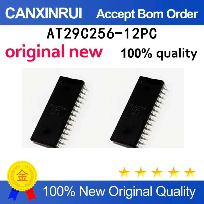 (5pcs-100pcs）Brand new original AT29C256-12PC dual row straight pin DIP-28 packaged integrated circuit chip IC