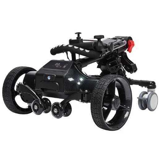 عربة جولف كهربائية ذات أربع عجلات ذات محرك مزدوج، عربة جولف ذكية قابلة للطي من سبائك الألومنيوم #2