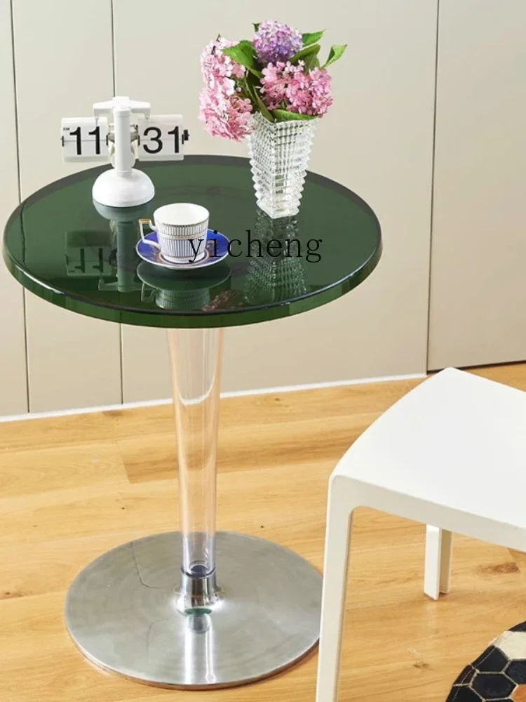 XL Acrylic Dining Table Household Transparent Tulip round Table Dining Room Negotiation Table