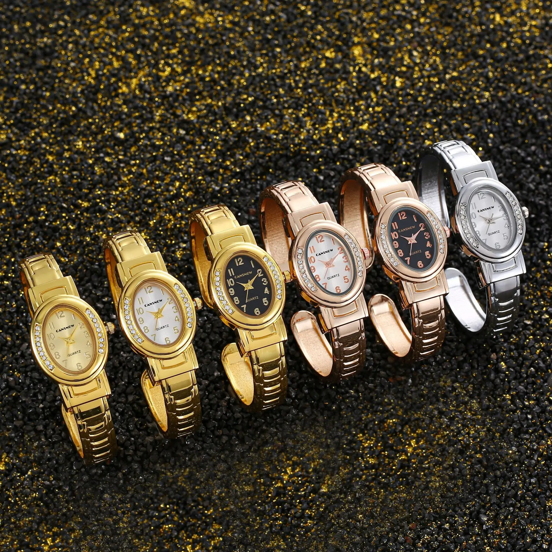 Orologi da polso al quarzo quadrati da donna Orologio in oro da donna Orologio da donna in acciaio inossidabile piccolo orologio d'oro Orologio di moda casual di lusso