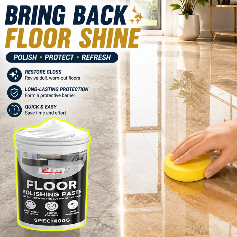 KJM 400G Floor Polishing Paste Auto Paint Surface Renew Long Lasting Gloss Cream for Wood Tile Vehicle Polishing Care