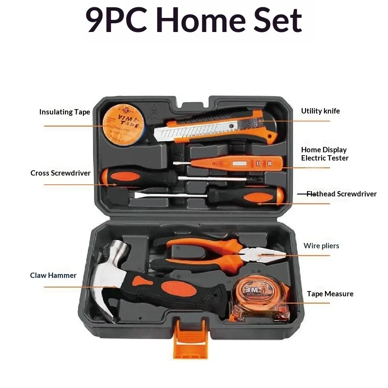Multi-function Hand Tool Toolbox Household Toolbox Set Wrench Screwdriver Pliers Hammer Tool Combination Woodworking Electric