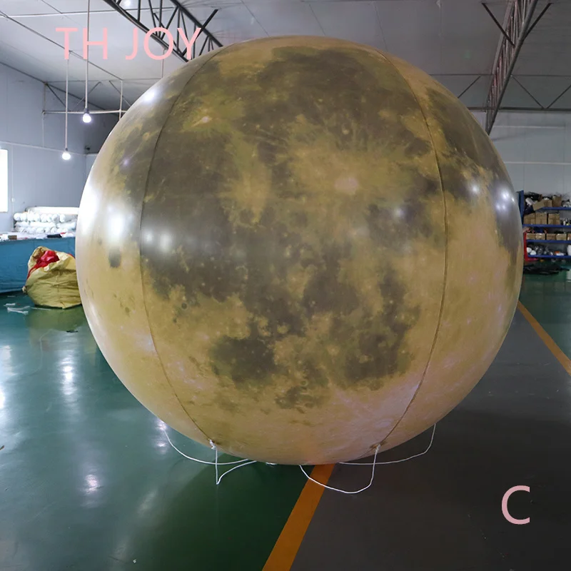 fast air ship to door,2024 newest giant inflatable moon globe, inflatable moon balloon with light for events decoration