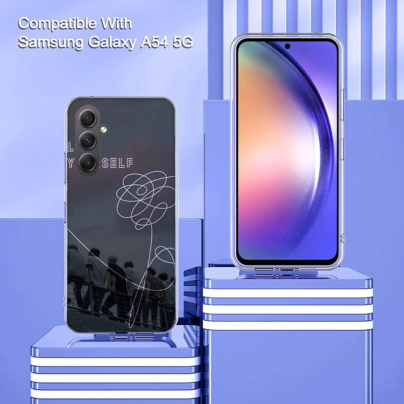 Love Yourself Flower Kpop DIY Printing Cover For Samsung A54 A34 A24 A14 A53 A33 A23 A13 A52S A32 A22 A12 Phone Galaxy A03 A04 A