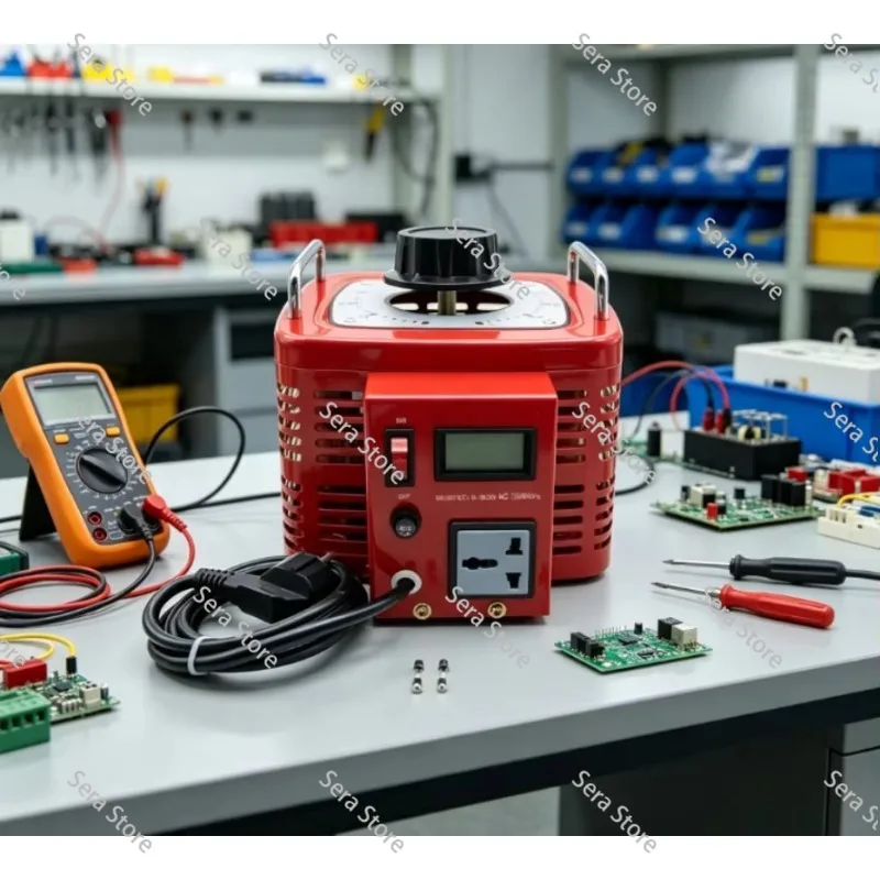 500W 0.5KW Single‑Phase Variac Variable Transformer, 220V Input 0‑300V AC Adjustable Voltage Regulator Regulating Power Supply