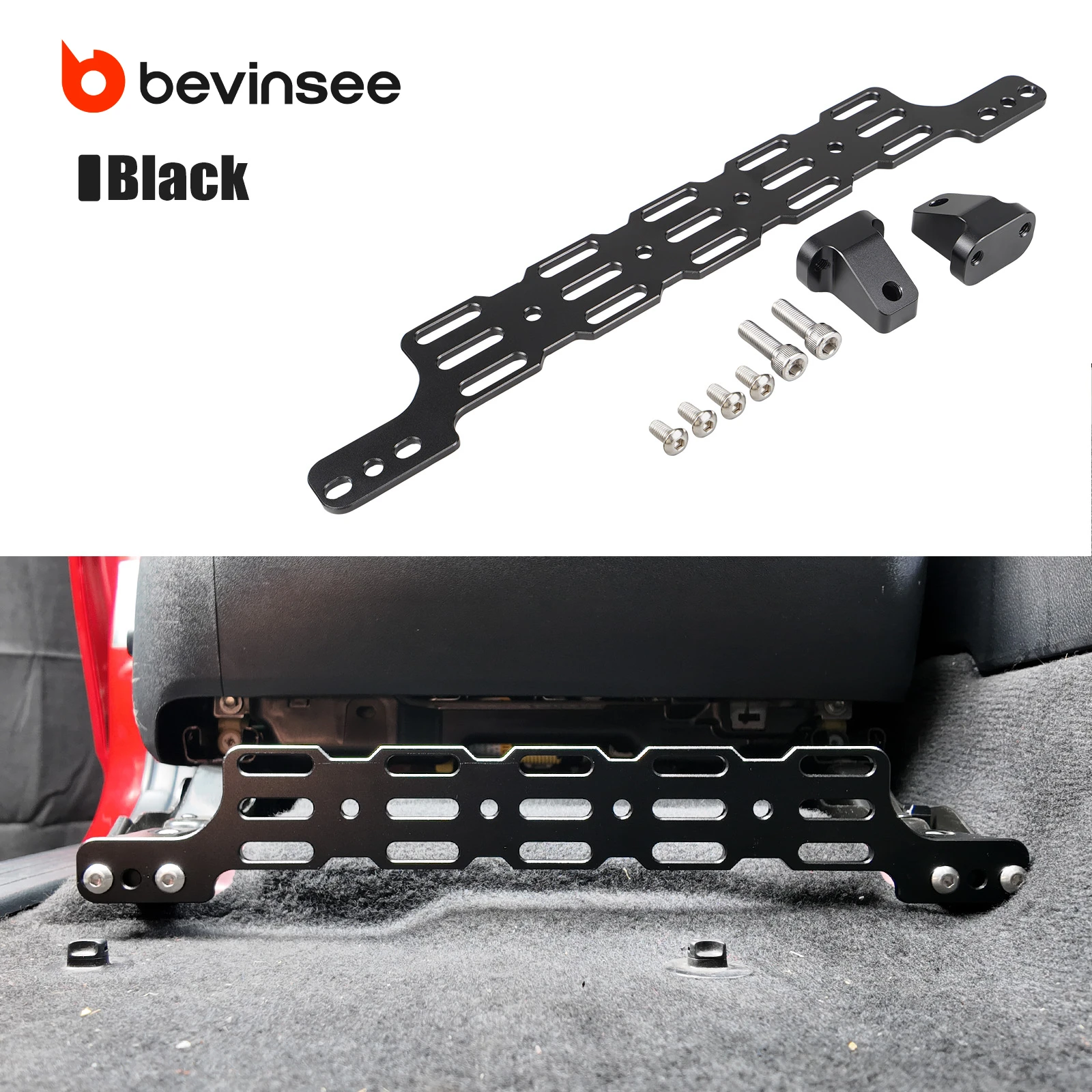 

BEVINSEE Aluminium Front Multi Mount Panel for Toyota 4Runner 2014-2024(Mounting Position: Bottom of Driver and Passenger Seats)