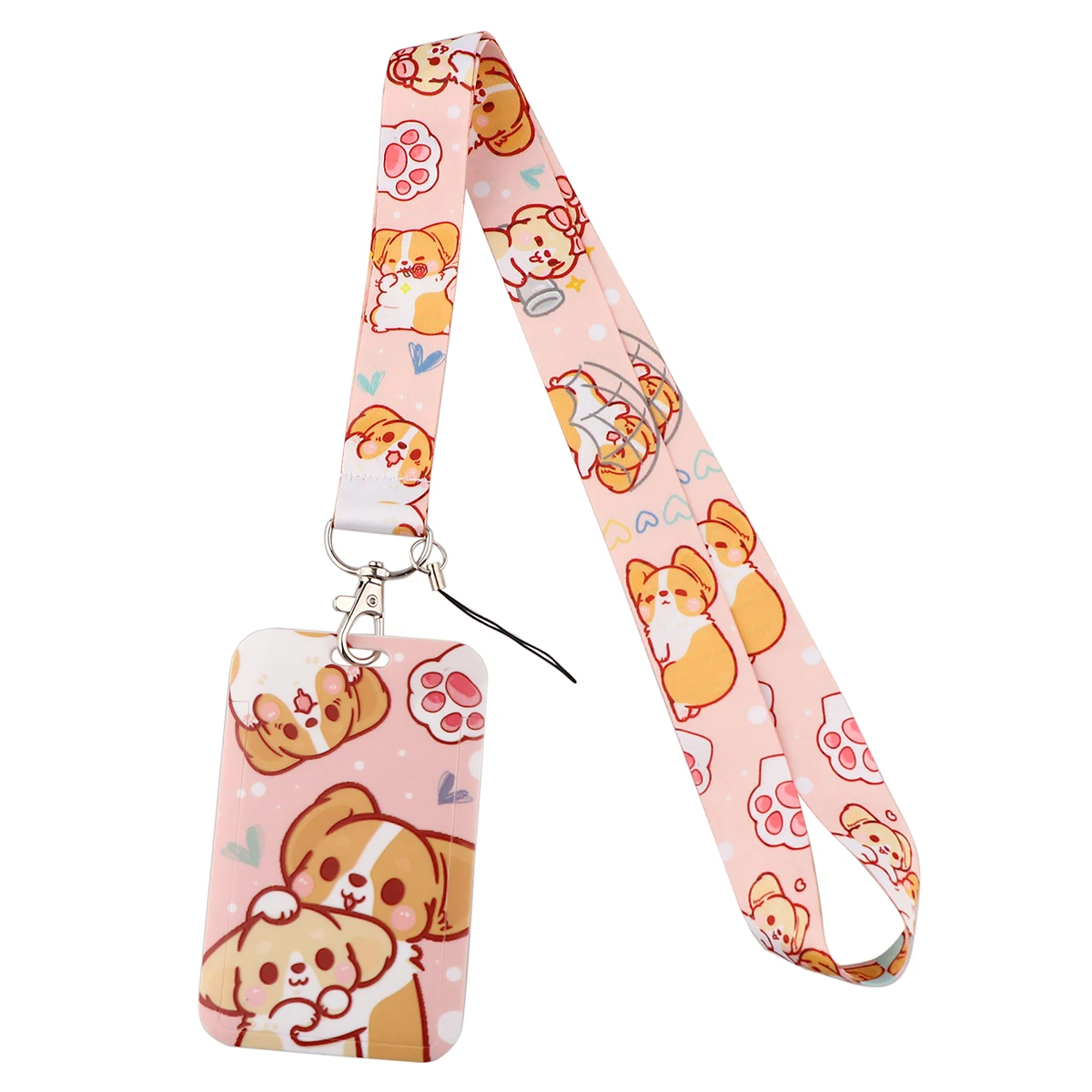 Cute Corgi Dog Lanyard Kawaii Cat Neck Strap for key ID Card Cellphone Straps Badge Holder DIY Hanging Rope Neckband Accessories