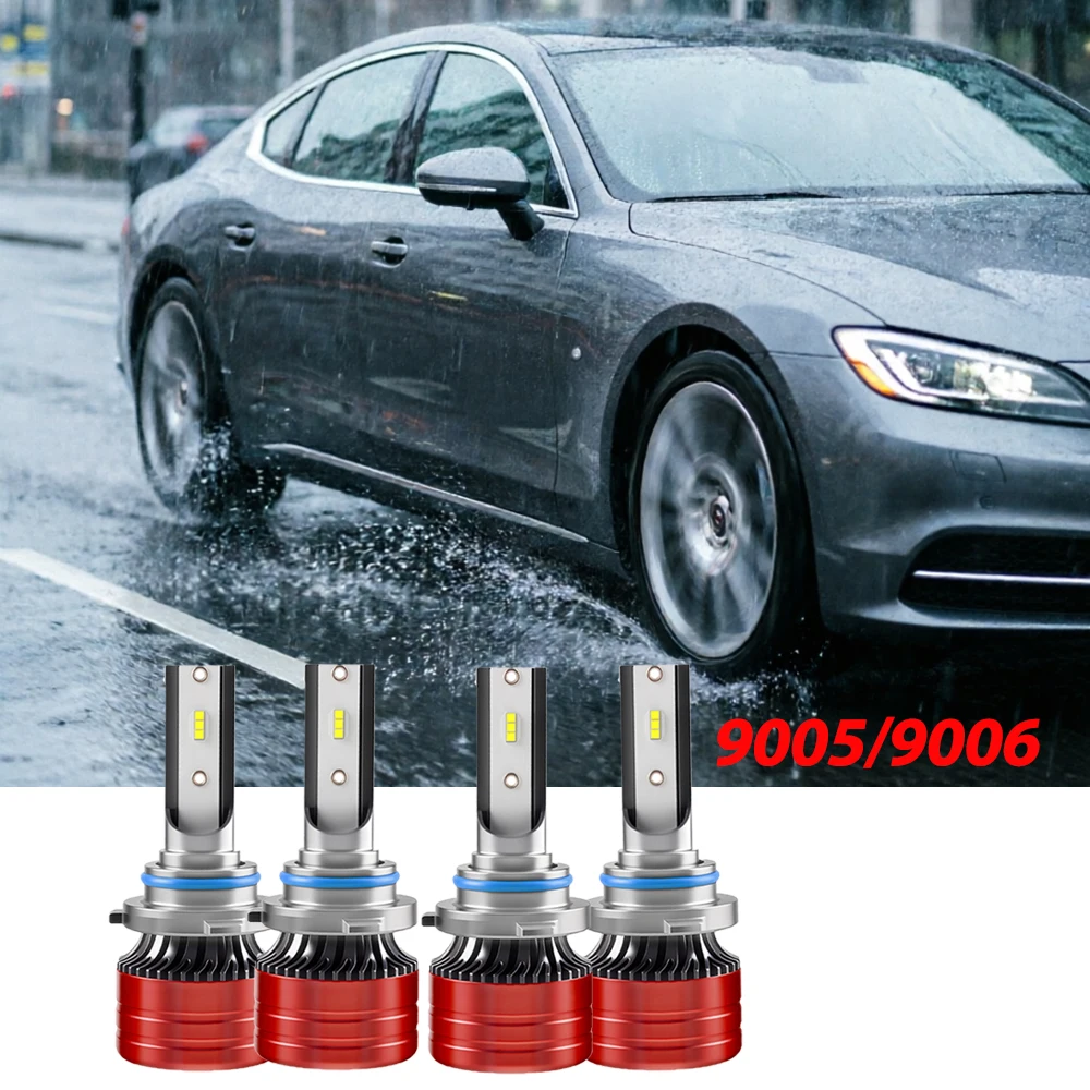 9005/9006 Car LED Headlight Bulbs Imported 3570 CSP 6000k White Internal Driver Replacement Light Bulbs