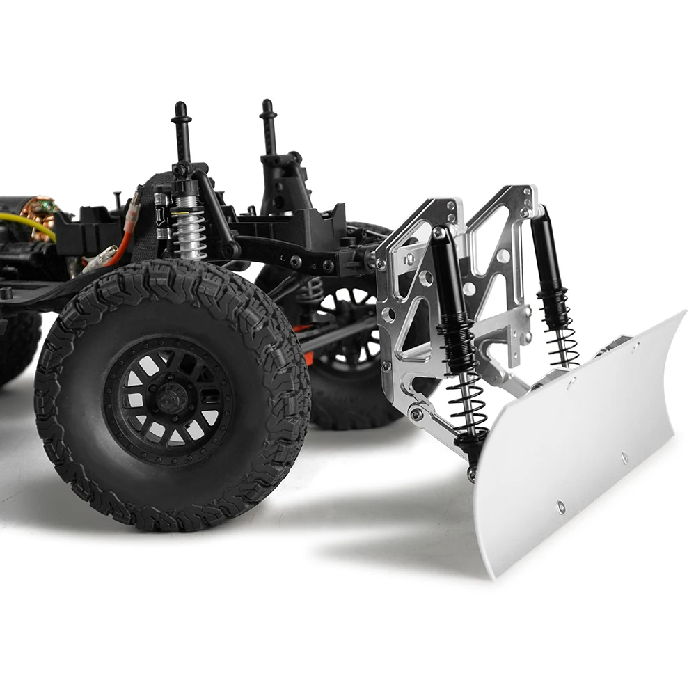 MIBIDAO 1/10 RC Crawler Blade Neve Arado Pá De Neve De Metal Para TRX4 TRX6 Axial SCX10 90027 28 90046 47 Peças De Decoração