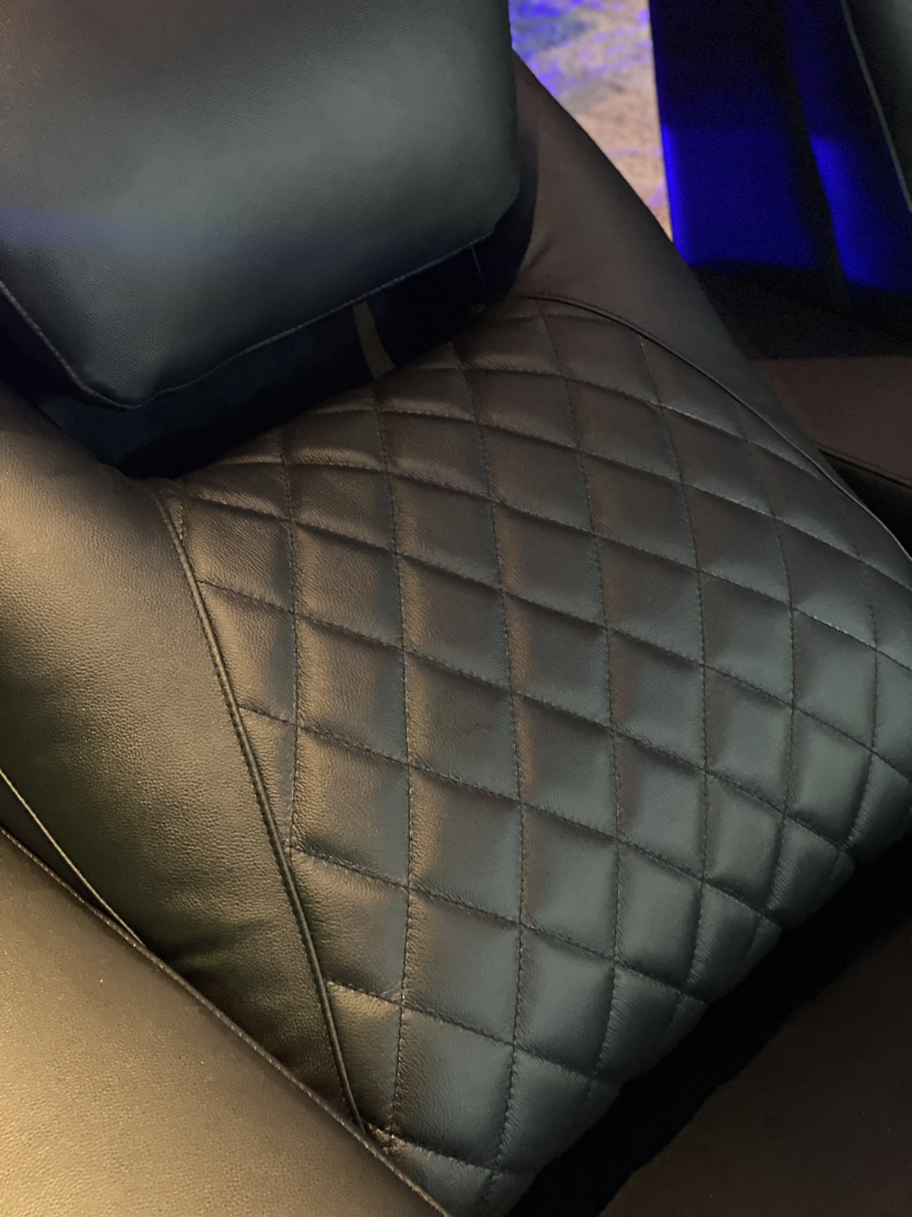 3+2 Power Reclining Diamond Stitch Adjustable Headrest Cinema Sofa Villa Home Theater Furniture Electric Recliner Movie Seats