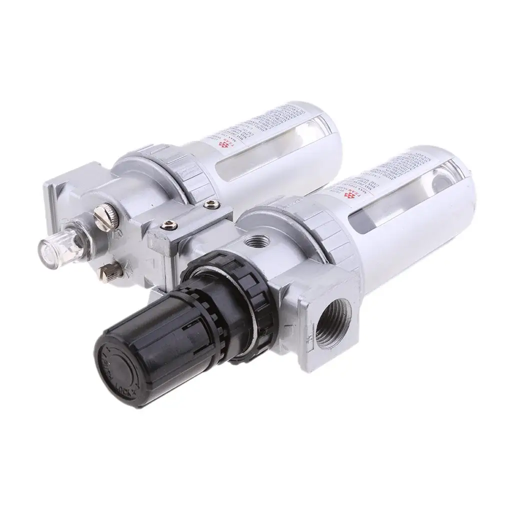 SFC400 Air Pressure Regulator Water Separator Filter Kit Aluminum Alloy Body for Compressed Air Tools and Machines