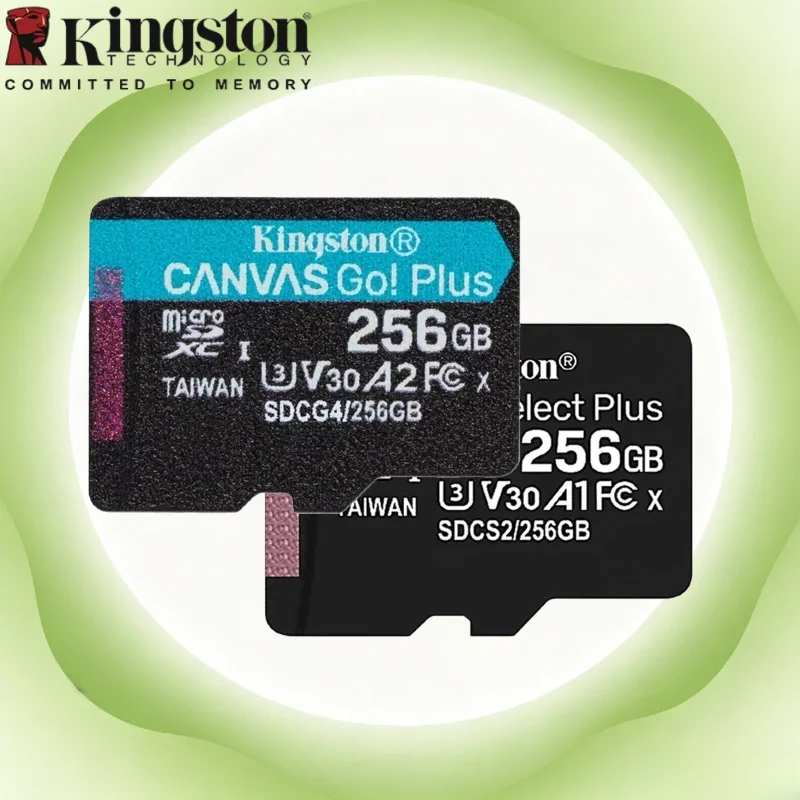 Kingston U3 V30 TF Micro SD Card Canvas Go Plus 64-512GB Up To 170MB/s Read High Speed Flash Card For Mobile Phones